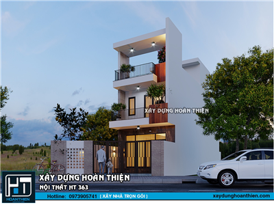 Mẫu nhà ống 3 tầng hiện đại diện tích 5x16m